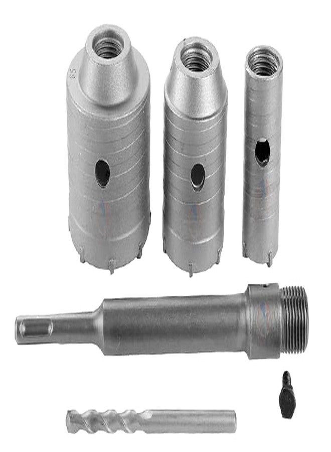 Mass Pro 1Rod 300mm SDS Plus Shank + 3 Size's (30/40/50mm) Concrete Hole Saw Cutter Drilling Bits Combo Set - Image 1